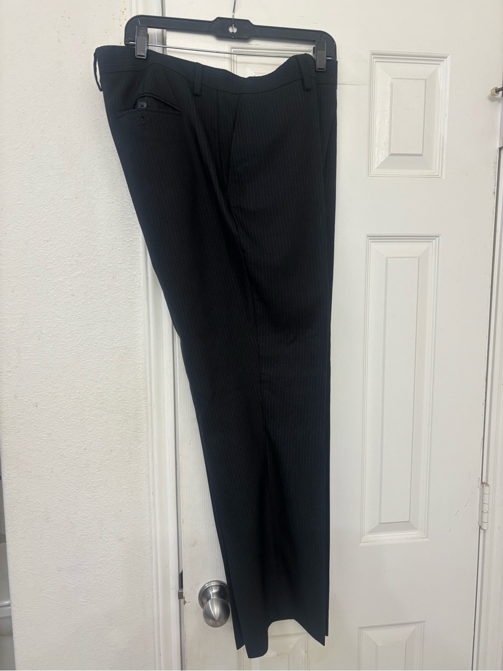 DKNY Men's Black Slim Fit Dress Pants